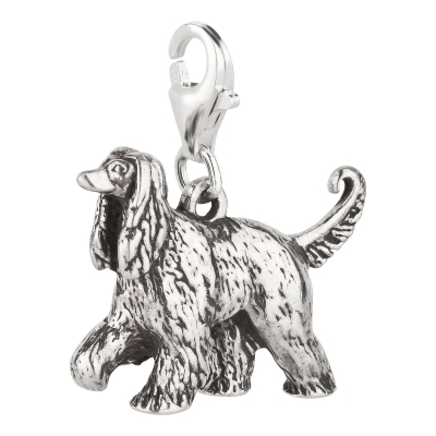 Echt 925 Silber Charm Hund in 3D Windhundes detailgetreu Anhänger Einhänger