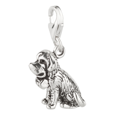 Charm / Anhänger 925 Silber Hund St. Bernard 3 / Bernhardiner