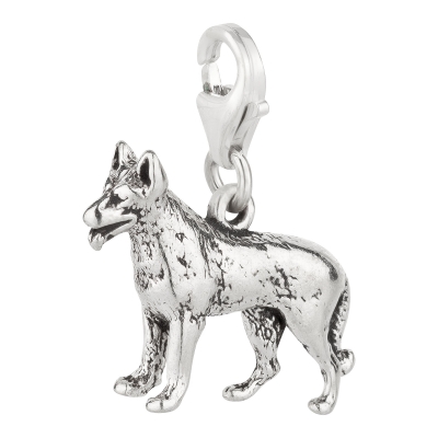 Anhänger Hund Chihuahua 3 mit Karabinerverschluß aus 925 Sterling Silber Charm 