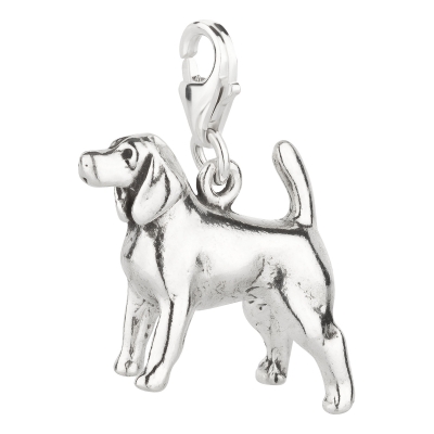 Charm / Anhänger 925 Silber Hund Spaniel 2