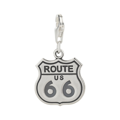 Charm / Anhänger 925 Silber Route 66