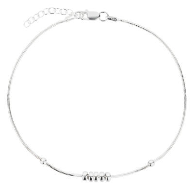 Fußkettchen Schlangenkette 925 Silber 1mm Modell 15
