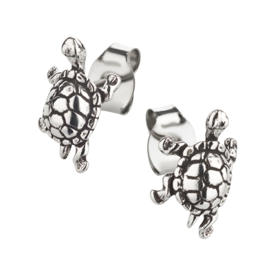 Schildkröten Ohrringe Ohrgehänge 925er Silber matt glänzend Silberbox KSJ15 
