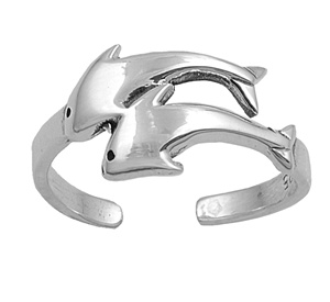 Zehenring 925 Silber Delfin 4