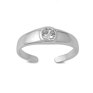 Zehenring 925 Silber Weißer Zirkonia 3