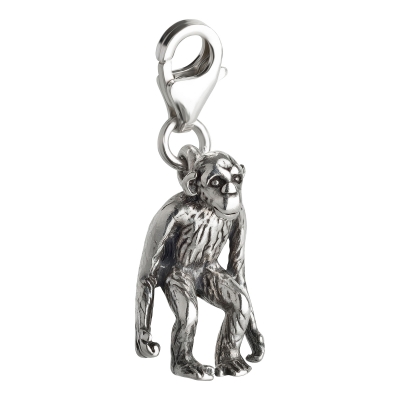 Charm / Anhänger 925 Silber Affe Schimpanse