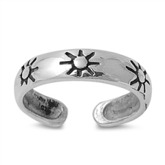 Zehenring 925 Silber Sonne