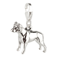Charm / Anhänger 925 Silber Hund Pitbull 4