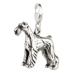 Charm / Anhänger 925 Silber Hund Schnauzer 3