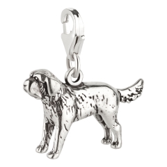 Charm / Anhänger 925 Silber Hund St. Bernard 4 / Bernhardiner
