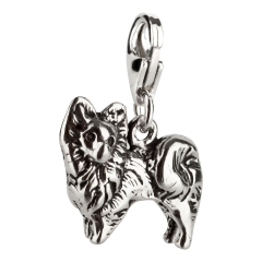 Charm / Anhänger 925 Silber Hund Zwergspitz 3