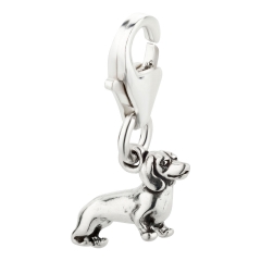 Charm / Anhänger 925 Silber Hund Dackel 1