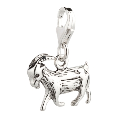 Charm / Anhänger 925 Silber Ziege