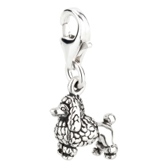 Charm / Anhänger 925 Silber Hund Pudel 1