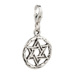 Charm / Anhänger 925 Silber Davidstern 2