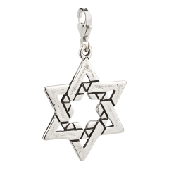 Charm / Anhänger 925 Silber Davidstern 3