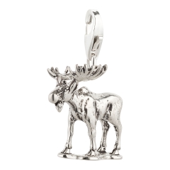 Charm / Anhänger 925 Silber Elch 2
