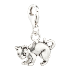 Charm / Anhänger 925 Silber Katze 2