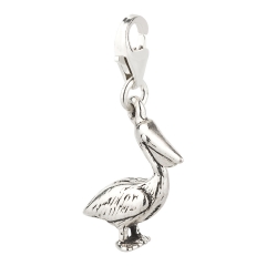Charm / Anhänger 925 Silber Pelikan
