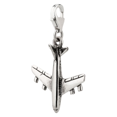 Charm / Anhänger 925 Silber Flugzeug 2