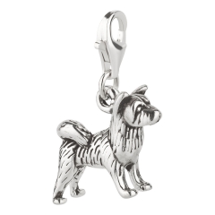 Charm / Anhänger 925 Silber Hund Akita 2
