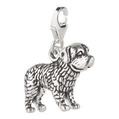 Charm / Anhänger 925 Silber Hund St. Bernard 2 / Bernhardiner