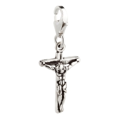 Charm / Anhänger 925 Silber Kreuz / Kruzifix