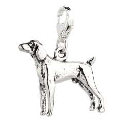 Charm / Anhänger 925 Silber Hund Retriever 1