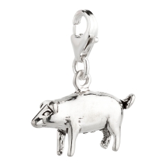 Charm / Anhänger 925 Silber Schwein