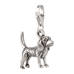 Charm / Anhänger 925 Silber Hund Beagle 2