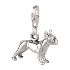 Charm / Anhänger 925 Silber Hund Boston Terrier 1