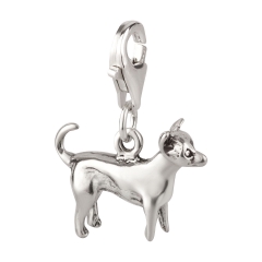 Charm / Anhänger 925 Silber Hund Chihuahua 3