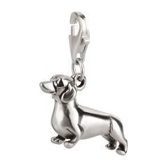 Charm / Anhänger 925 Silber Hund Dackel 2