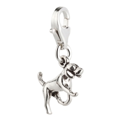 Charm / Anhänger 925 Silber Hund Foxhound