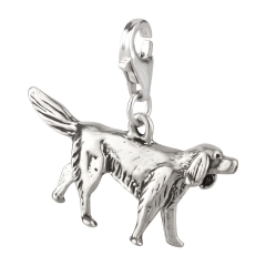 Charm / Anhänger 925 Silber Hund Irish Setter