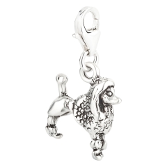 Charm / Anhänger 925 Silber Hund Pudel 2