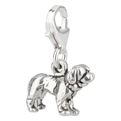 Charm / Anhänger 925 Silber Hund St. Bernard / Bernhardiner