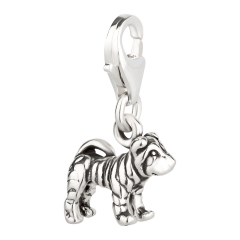 Charm / Anhänger 925 Silber Hund Shar Pei