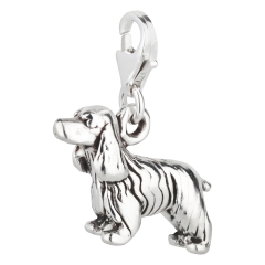 Charm / Anhänger 925 Silber Hund Cocker Spaniel 2