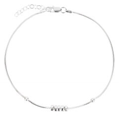 Fußkettchen Schlangenkette 925 Silber 1mm Modell 15