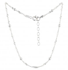 Fußkettchen Singapurkette 925 Silber 1,2mm Modell 21