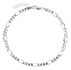 Fußkettchen Figaro 925 Silber 4.8mm Modell 29