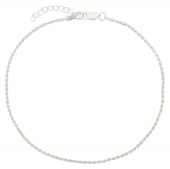 Fußkettchen Kordelkette 925 Silber 1.5mm Modell 33