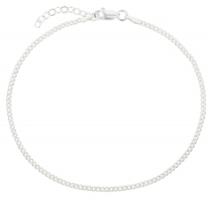 Fußkettchen Panzerkette 925 Silber 2mm Modell 35
