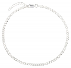 Fußkettchen Panzerkette 925 Silber 2.8mm Modell 36