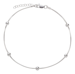 Fußkettchen Schlangenkette 925 Silber 1mm Modell 40