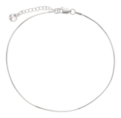 Fußkettchen Schlangenkette 925 Silber 1mm Modell 44