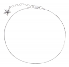 Fußkettchen Schlangenkette 925 Silber 1mm Modell 45