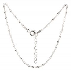 Fußkettchen Singapurkette 925 Silber 2mm Modell 49