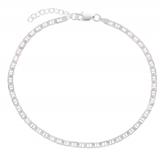 Fußkettchen Stegpanzerkette 925 Silber 3mm Modell 54